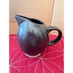Pfaltzgraff Empire Matte Black Creamer Pitcher Stoneware Modern Minimalist 4.5in